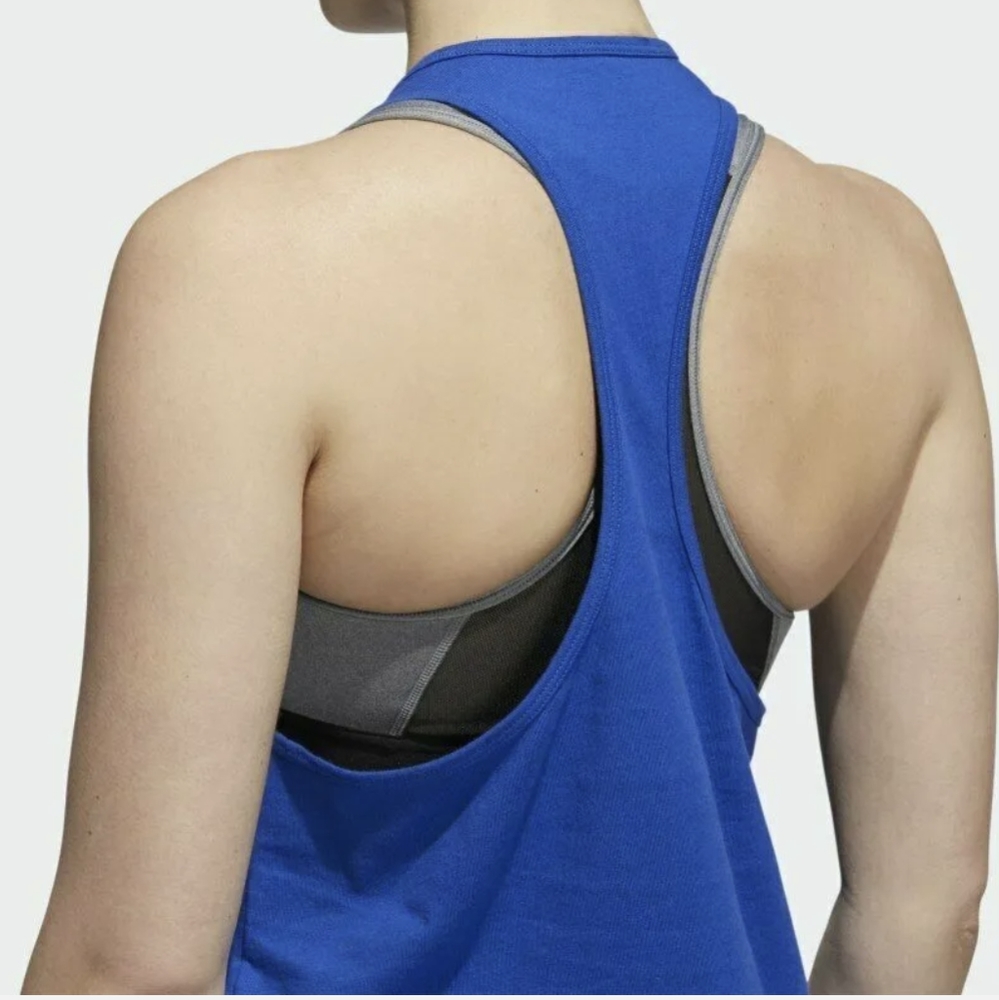Nwts ADIDAS Women's Amer AAC Tank1 multi sport team royal blue sleeveless top - Picture 9 of 15